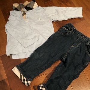 Baby boy’s Burberry jeans and top